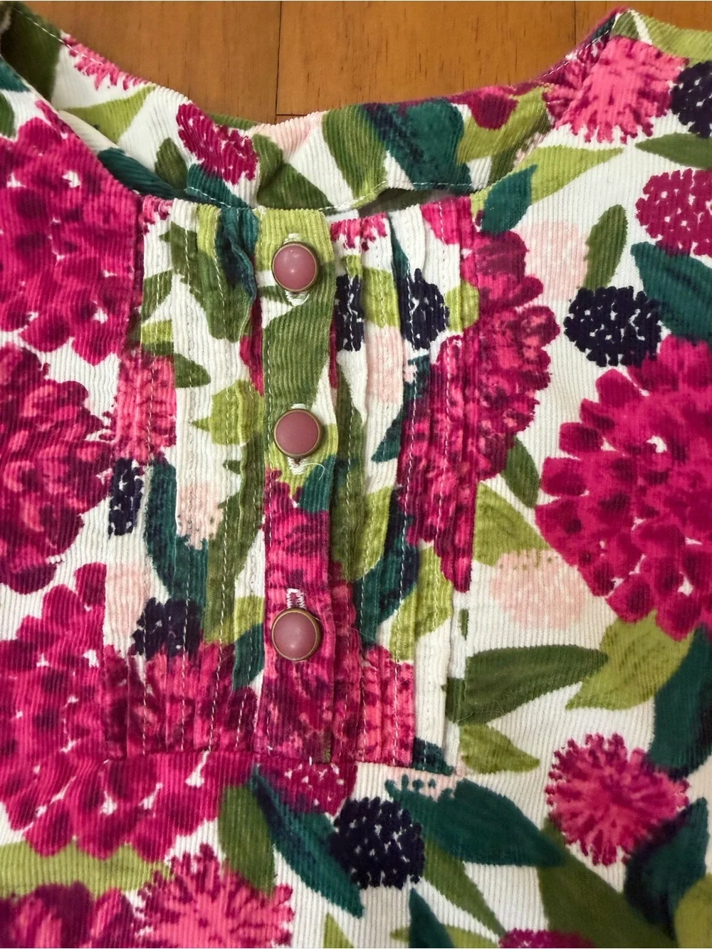 Gymboree Floral Peasant Blouse - Pink & Green